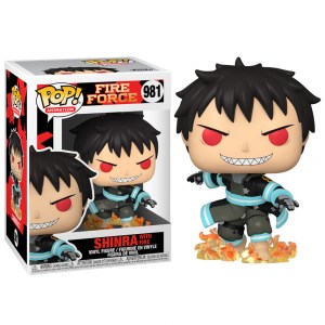 funko-POP figure Fire Force Shinra with Fire
